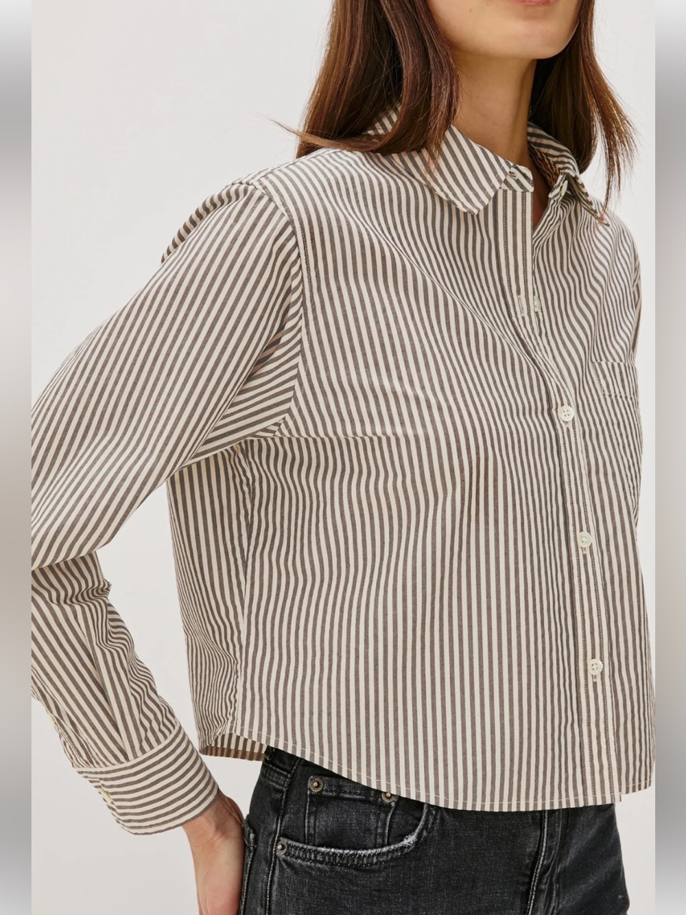 Rails Ramy Shirt Noir Stripe Button Down. Size Large.